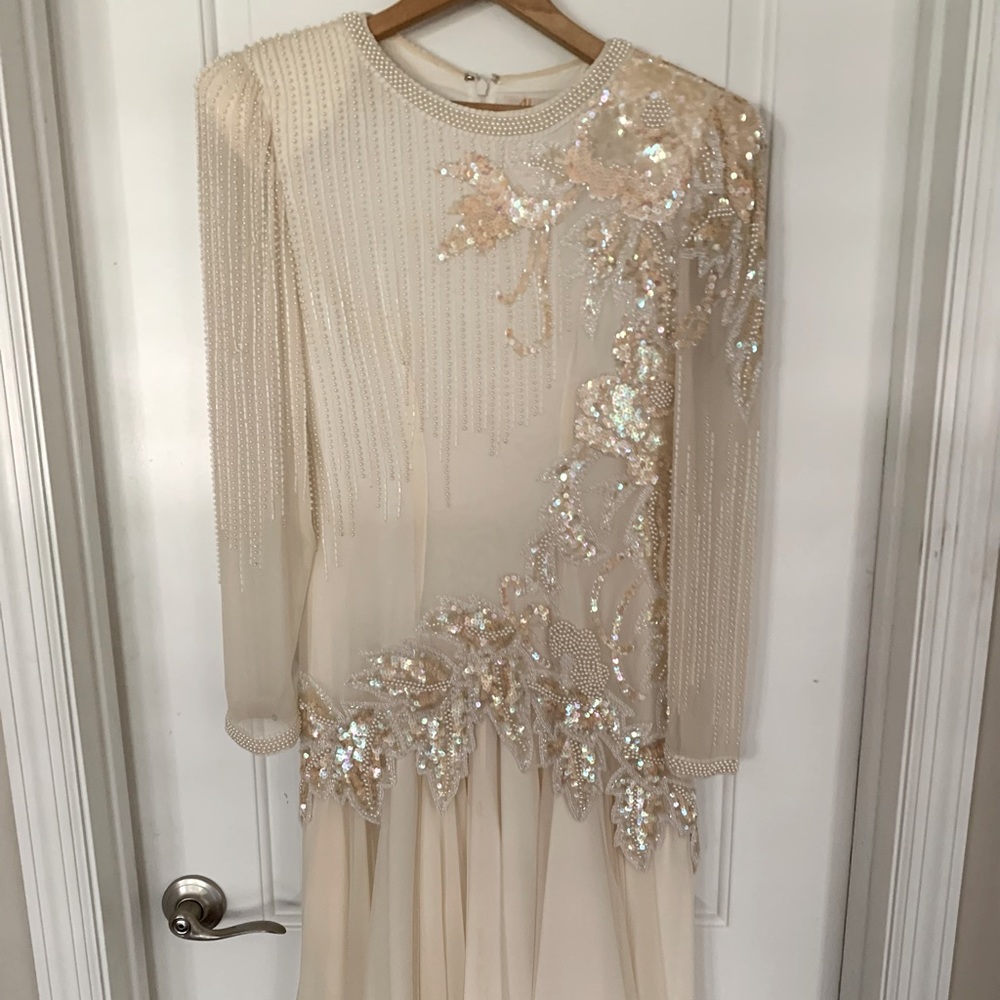 Tea length bridal dress